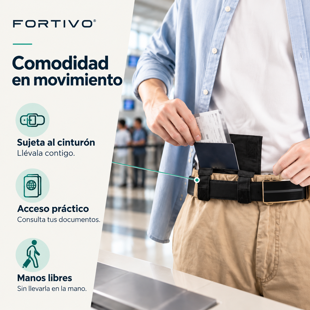 Fortivo sujeta al cinturón durante un trayecto